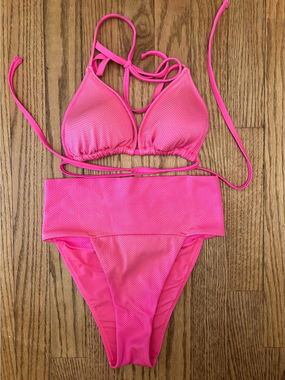 Aerie Bright Pink Shine Bikini Set Small/XS